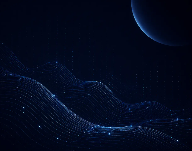 Ondas de datos en movimiento